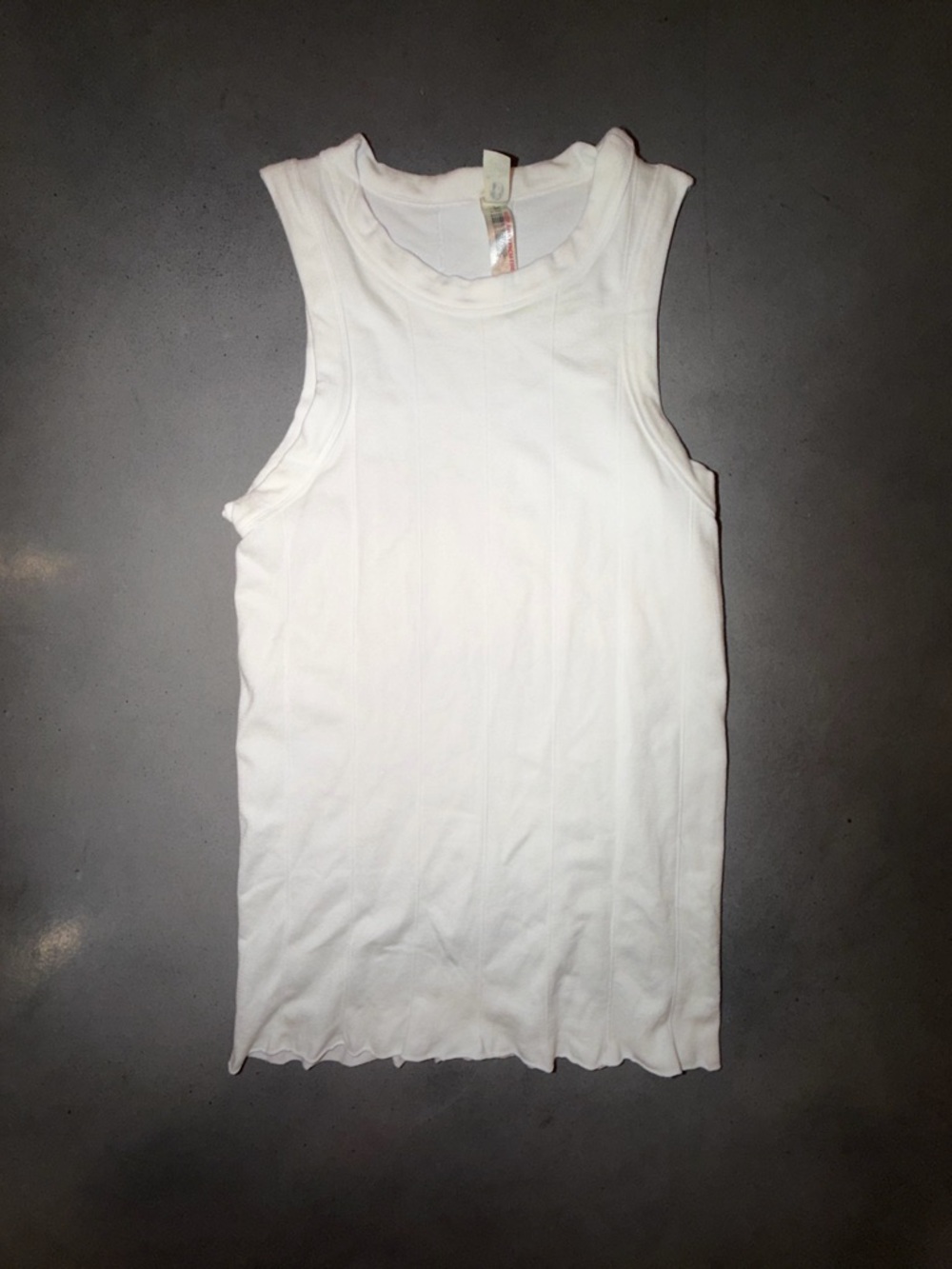 free people intimates ribbed tank top white nwot m/l